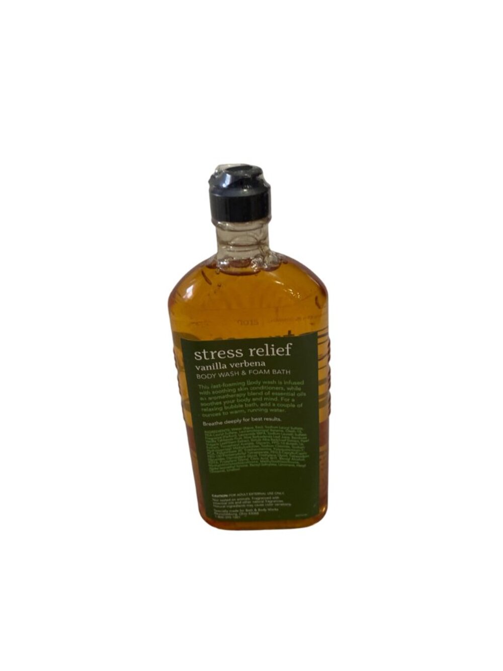 Bath & Body Works Vanilla Verbena Body Wash & Foam Bath 10 oz Stress Relief NEW - Picture 2 of 4